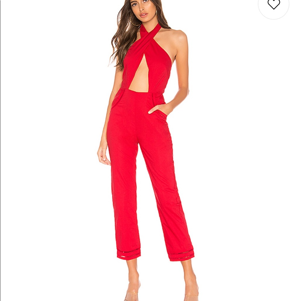Lovers + Friends Colbie jumpsuit strawberry nwt